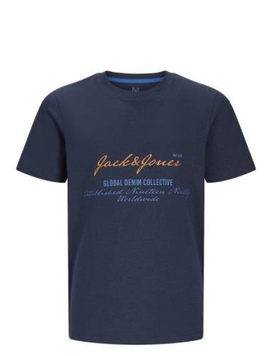 Jjgreat B2S Logo Tee Ss Ln Jnr Navy Jack & J S