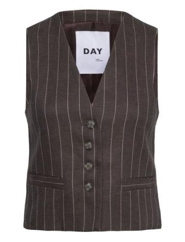 Frida - Casual Linen Stripe Brown Day Birger Et Mikkelsen