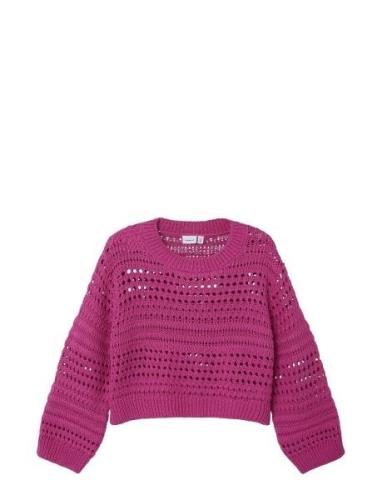 Nkfkalea Ls Loose Short Knit Pink Name It