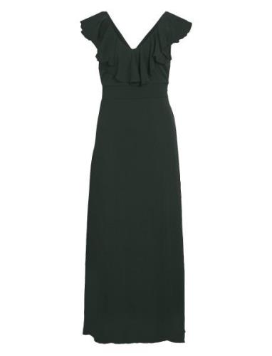 Vifalia V-Neck Long Dress - Noos Khaki Vila