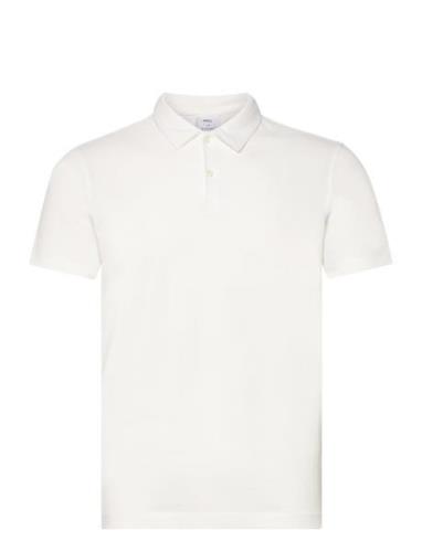 Slim-Fit Cotton Piqué Textured Polo Shirt White Mango