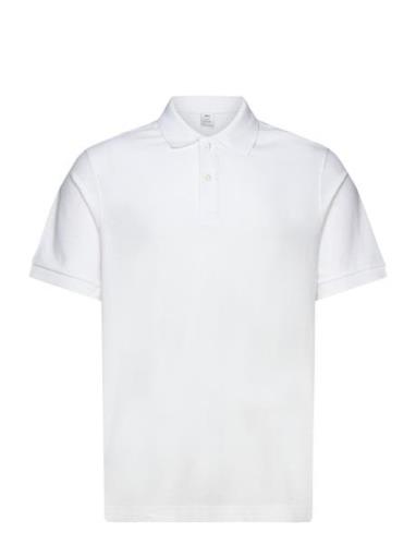 100% Cotton Pique Polo Shirt White Mango