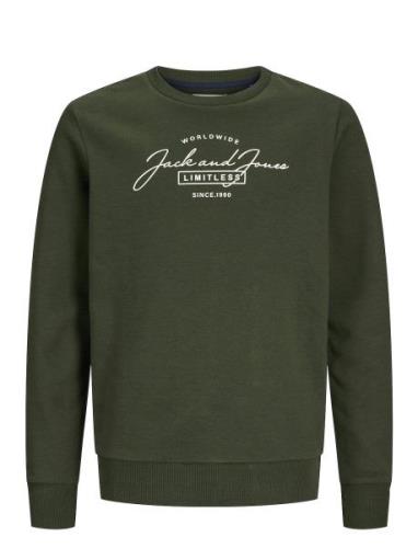 Jjferris Sweat Crew Neck Jnr Green Jack & J S