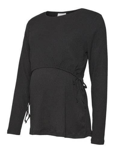 Mlcaileen June L/S Jrs Top 2F Black Mamalicious