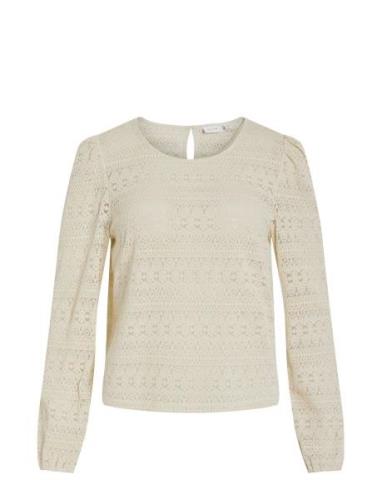 Vichikka O-Neck L/S Top Cream Vila