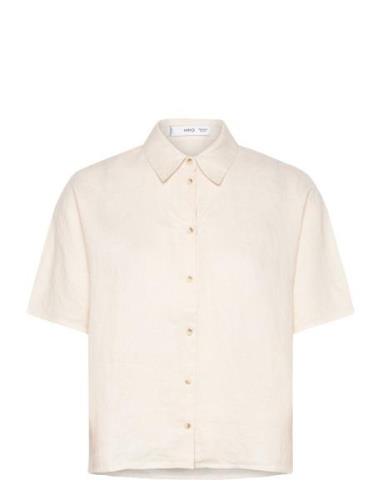 Linen 100% Shirt Cream Mango