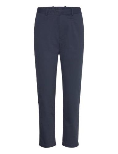 Slim Fit Technical Fabric Trousers Navy Mango