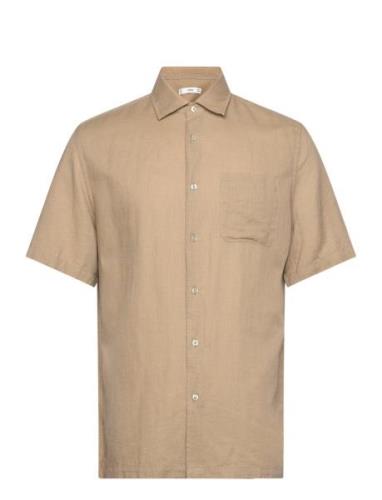 Regular-Fit Linen Shirt With Pocket Beige Mango