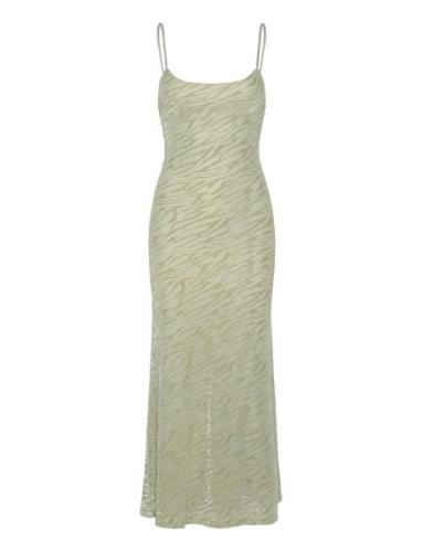 Nadira Burnout Maxi Dress Green Bardot