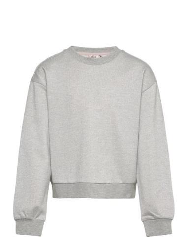 Koglaura L/S Short Glitter O-Neck Ub Swt Grey Kids Only