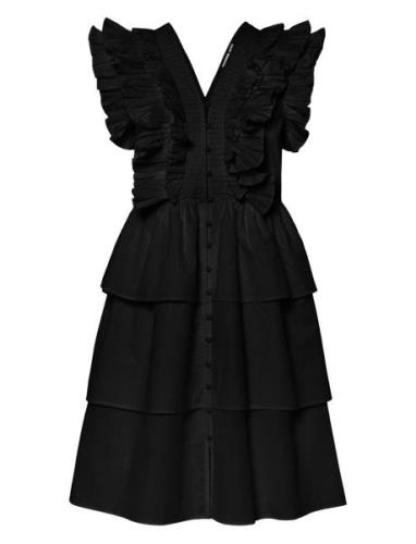 Yasruna Cs Ruffle Dress - D2D Black YAS