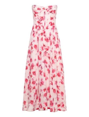 Lola Corset Midi Dress Pink Bardot