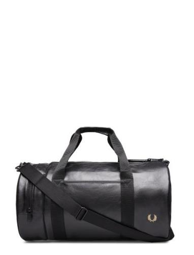 Tonal Pu Barrel Bag Black Fred Perry