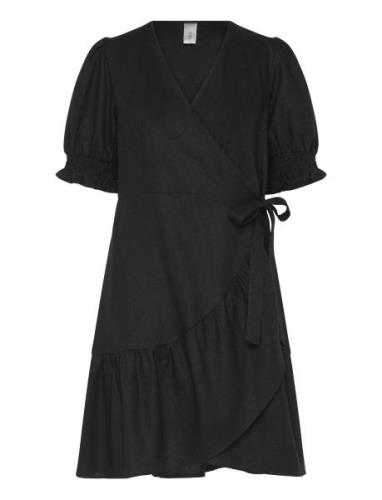 Yasflaxy Ss Wrap Dress Noos Black YAS