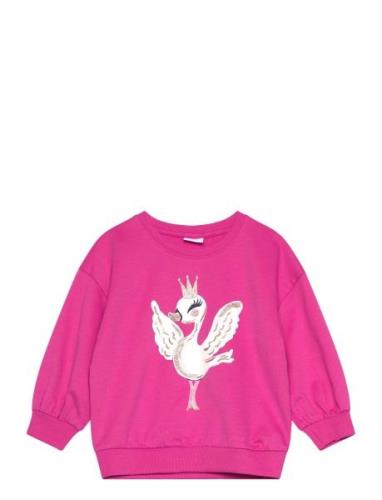 Nmfvalona Ls Long Boxy Sweat Unb Pink Name It