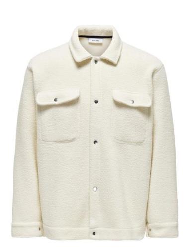 Onsemilio Teddy Overshirt Sweat Vd White ONLY & SONS