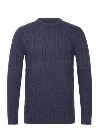 Jacob Cable Jumper Blue Superdry