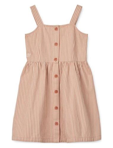 Zia Stripe Dress Orange Liewood