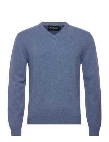 Lambswool V Neck Blue Hackett London