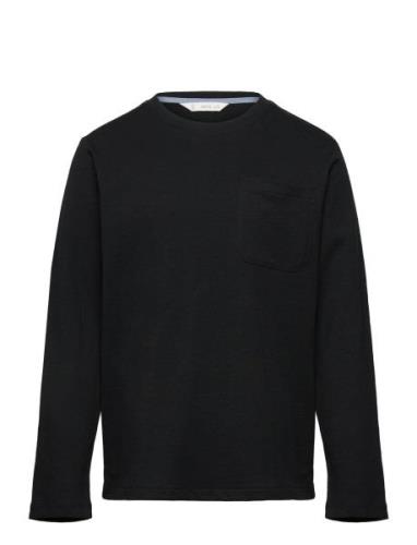 Long Sleeve Cotton T-Shirt Black Mango