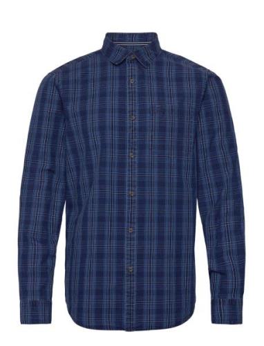 Ls Cttn Indigo Plaid Blue Original Penguin