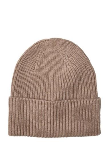 Fold Rib Cap Beige Davida Cashmere