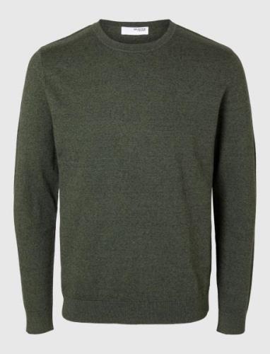 Slhberg Crew Neck Noos Green Selected Homme