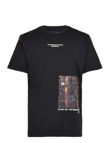 Nørreport Organic Tee Black Clean Cut Copenhagen