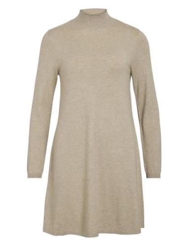 Vicomfy A-Line Rollneck Knit Dress/Pb/1 Beige Vila