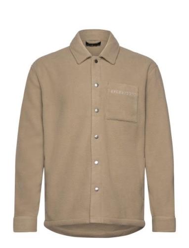 Embroidered Fleece Overshirt Brown Lyle & Scott