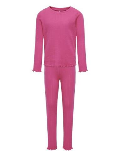 Kogmunte Loungewear L/S Pant Set Jrs Pink Kids Only