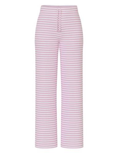 Pclaya Mw Wide Pants D2D Pink Pieces