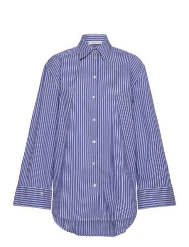 Pavia Stripe Shirt Blue Rosemunde