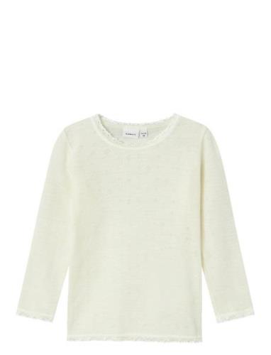 Nmfwang Wool Needle Ls Top Solid Noos White Name It