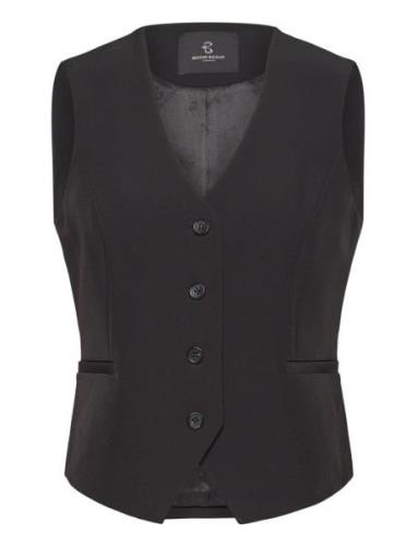 Rubysusbbbielle Waistcoat Black Bruuns Bazaar