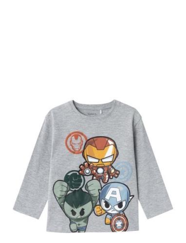 Nmmanan Marvel Ls Nreg Top Mar Grey Name It