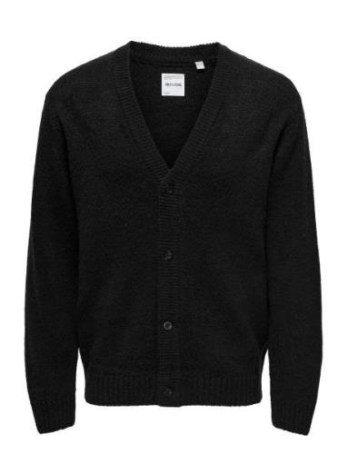 Onsanthony Reg 5 Button Card Knit Black ONLY & SONS