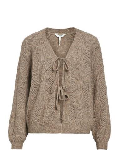 Objflora Re L/S Knit Cardigan Noos Brown Object