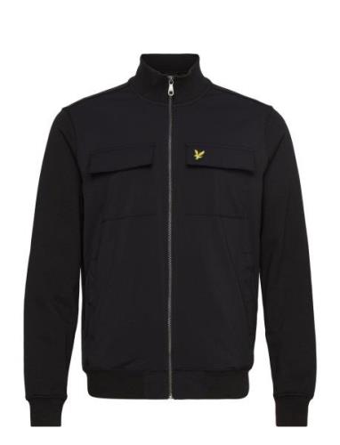 Hybrid Zip Track Jacket Black Lyle & Scott