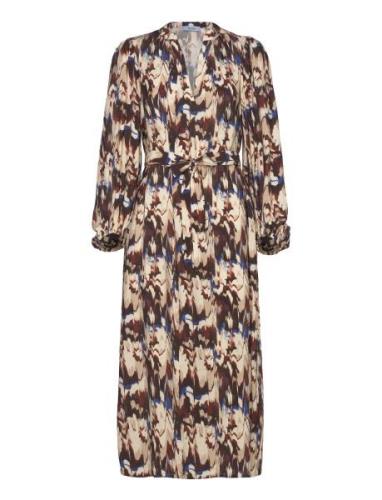 Mscassandra Midi Dress Brown Minus