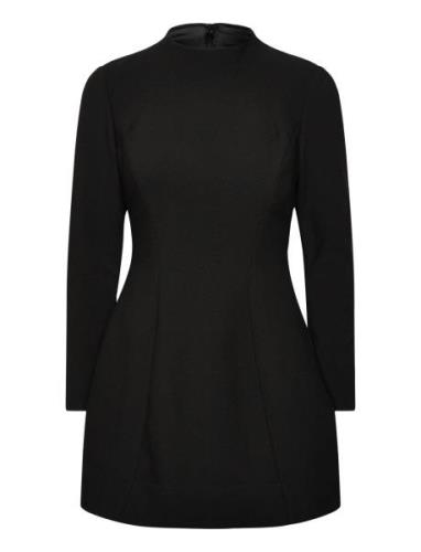 Delphi Long Sleeve Mini Dress Black Bardot