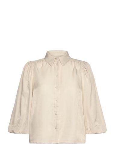 Mssherina 3/4 Sleeve Shirt Cream Minus