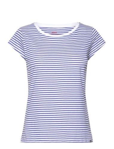 Organic Favorite Stripe Teasy Blue Mads Nørgaard