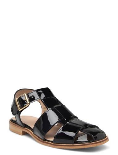 Sandals - Flat Black ANGULUS