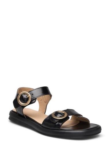 Sandals - Flat Black ANGULUS