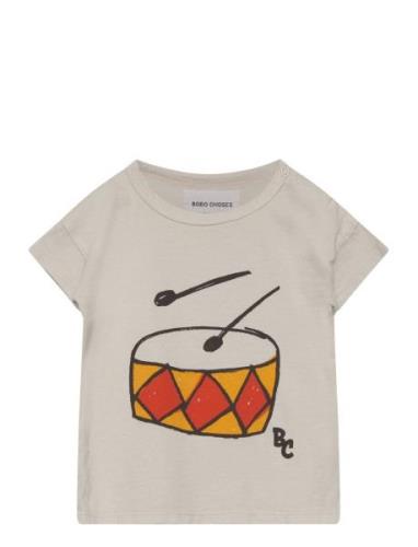 Baby Play The Drum T-Shirt Beige Bobo Choses