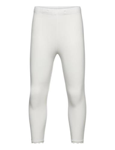 Capri Leggings With Lace White Lindex