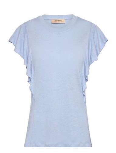 Mmchio Flounce Tee Blue MOS MOSH