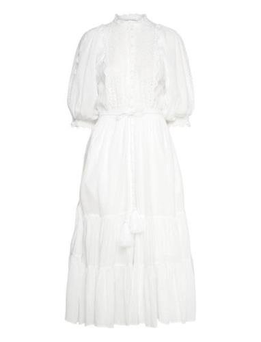 Cotton Slub Midi Dress White By Ti Mo