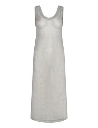 Metal Mesh Tank Dress - Cannie Silver Rabens Sal R